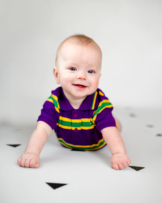 Purple Infinity Infant Onesie Short Sleeve