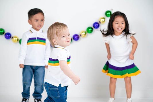 White Chest Stripe Toddler Long Sleeve