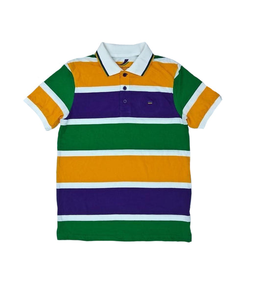 Maillot de rugby adulte à manches courtes et larges rayures