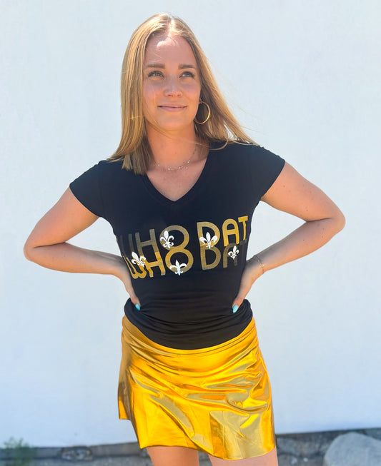 Who Dat Fleur de Lis V-Neck T-Shirt