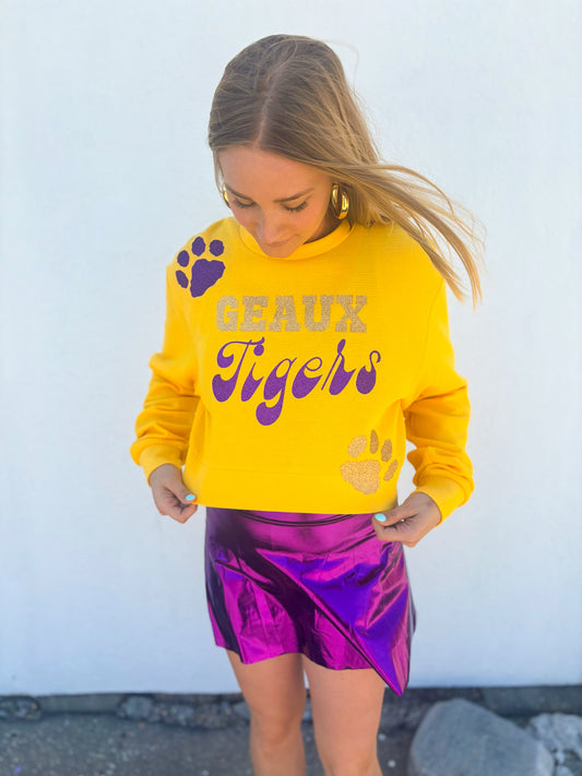 Haut court Geaux Tigers avec motif de patte