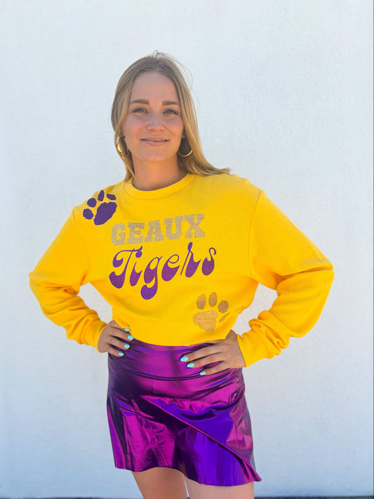 Haut court Geaux Tigers avec motif de patte