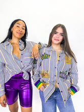 Adult Unisex Pinstripe Button Up Shirt