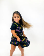 Toddler Mardi Explosion Short Sleeve French Terry Pullover – Black