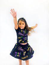 Youth Mardi Gras Explosion Skort - Black