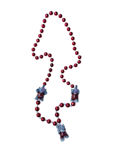 Elephant Hear, See, Speak No Evil Trio on Red Specialty Beads