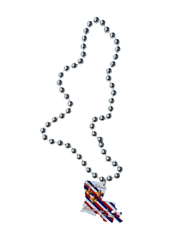 New Orleans Tricentennial Louisiana State Medallion with Silver Specialty Beads