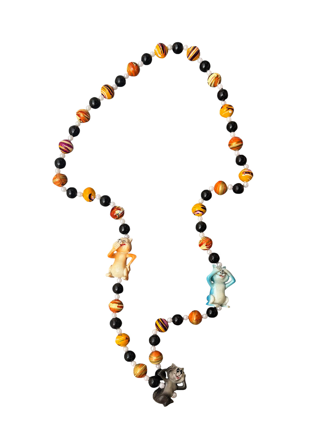 See No Evil, Hear No Evil Cat Trio Bead