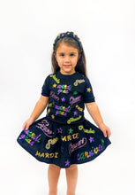 Youth Mardi Gras Explosion Skort - Black