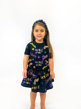 Toddler Mardi Explosion Short Sleeve French Terry Pullover – Black