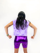 “Let It All Hang Out” Purple Tie Dye Tank Crop Top