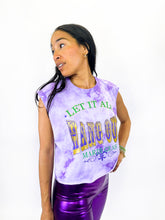 “Let It All Hang Out” Purple Tie Dye Tank Crop Top
