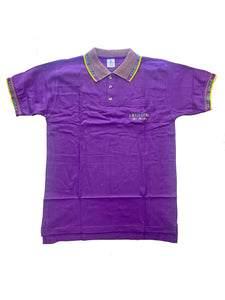 Adult Short Sleeve Purple MARDI GRAS Polo