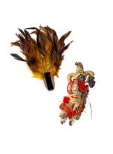 Small Jester Doll with Detachable Feathers