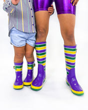 Unisex Striped Rain Boots - Adult