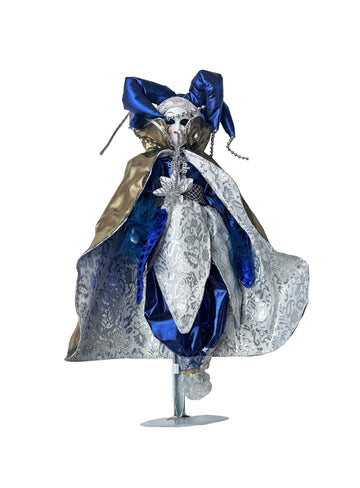 Poupée visage d'opéra avec coiffe et cape