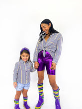 Adult Unisex Pinstripe Button Up Shirt