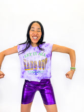 “Let It All Hang Out” Purple Tie Dye Tank Crop Top