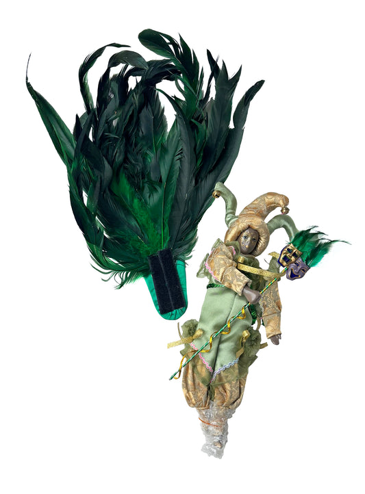 Medium Jester Doll with Detachable Feathers