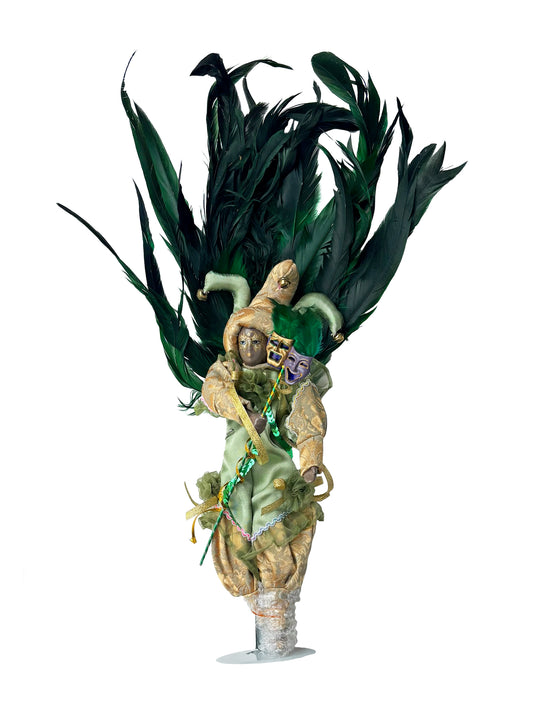 Medium Jester Doll with Detachable Feathers