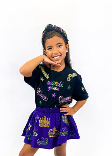 Youth Mardi Explosion Short Sleeve French Terry Pullover – Black