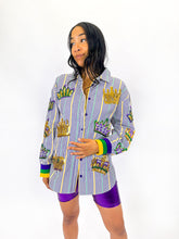 Adult Pinstripe Sequin Shirt