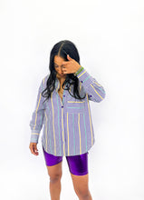 Adult Unisex Pinstripe Button Up Shirt