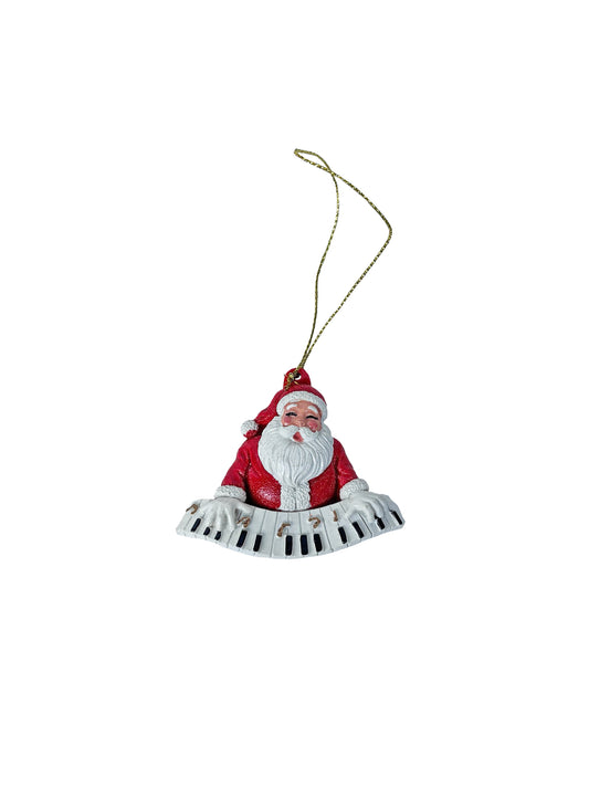 Santa Playing the Keyboard Ornament