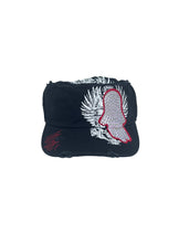 White Cap with a Sequined Hamsa Symbol