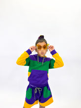 Youth Unisex Color Block Rugby Shorts