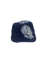 White Cap with a Sequined Hamsa Symbol