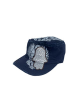 White Cap with a Sequined Hamsa Symbol