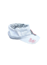 White Cap with a Sequined Hamsa Symbol