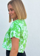 Rhinestone Mask Green Tie Dye Crop Top
