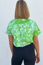 Rhinestone Mask Green Tie Dye Crop Top