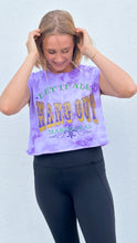 “Let It All Hang Out” Purple Tie Dye Tank Crop Top