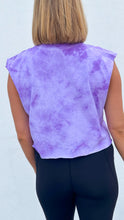 “Let It All Hang Out” Purple Tie Dye Tank Crop Top