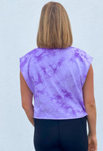 Rhinestone Mask Purple Tie Dye Tank Crop Top