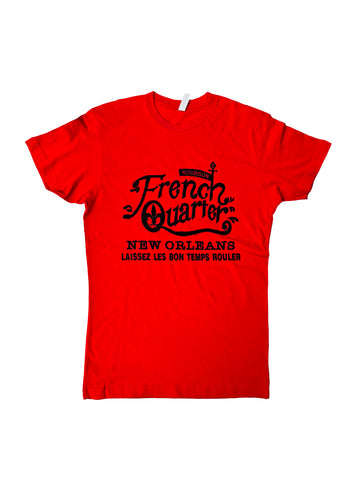 French Quarter Laissez Les Bon Temps New Orleans T-Shirt (Black)