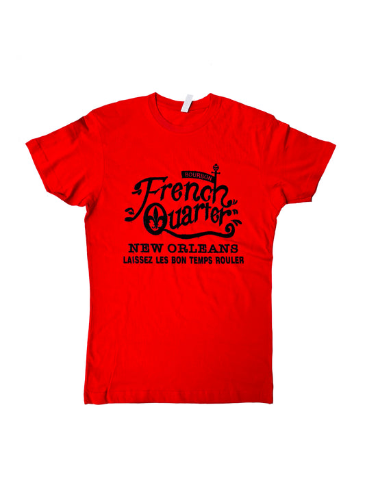 French Quarter Laissez Les Bon Temps New Orleans T-Shirt (Black)