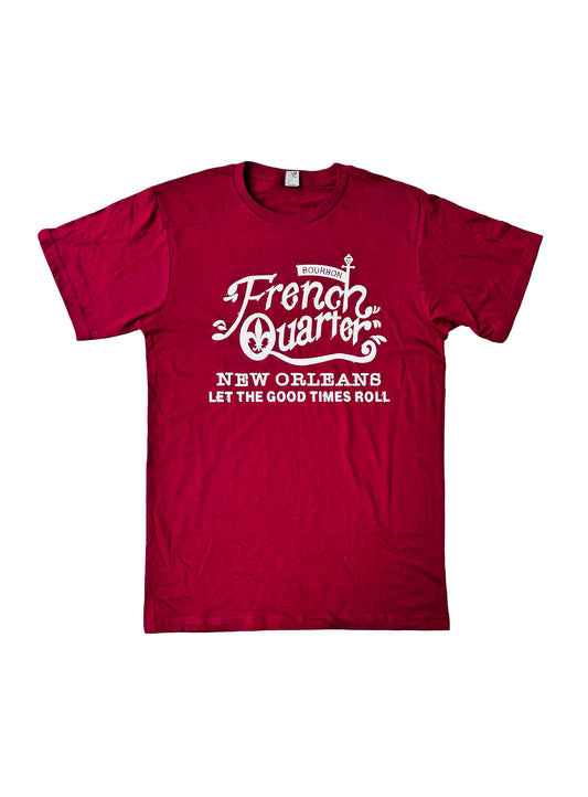 French Quarter Let The Good Times Roll New Orleans T-Shirt (White)
