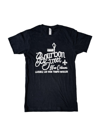Bourbon Street Laissez Les Bon Temps New Orleans T-Shirt (White)