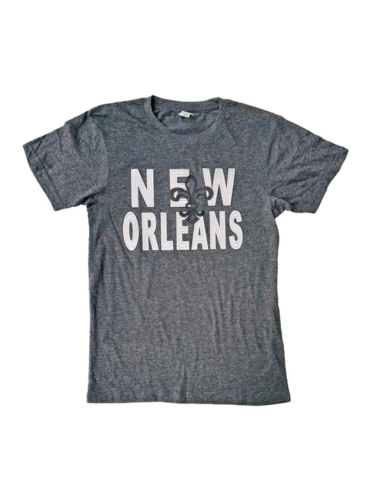 New Orleans Fleur de Lis with Stitching Effect T-Shirt