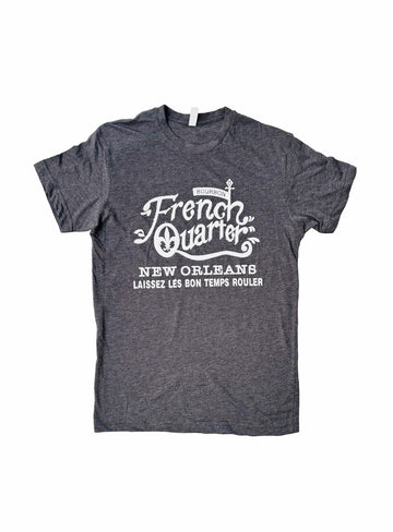 French Quarter Laissez Les Bon Temps New Orleans T-Shirt (White)