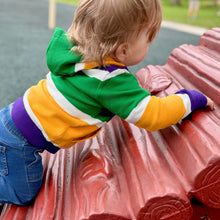 Thick Stripe Rugby Toddler Zip Up Hoodie