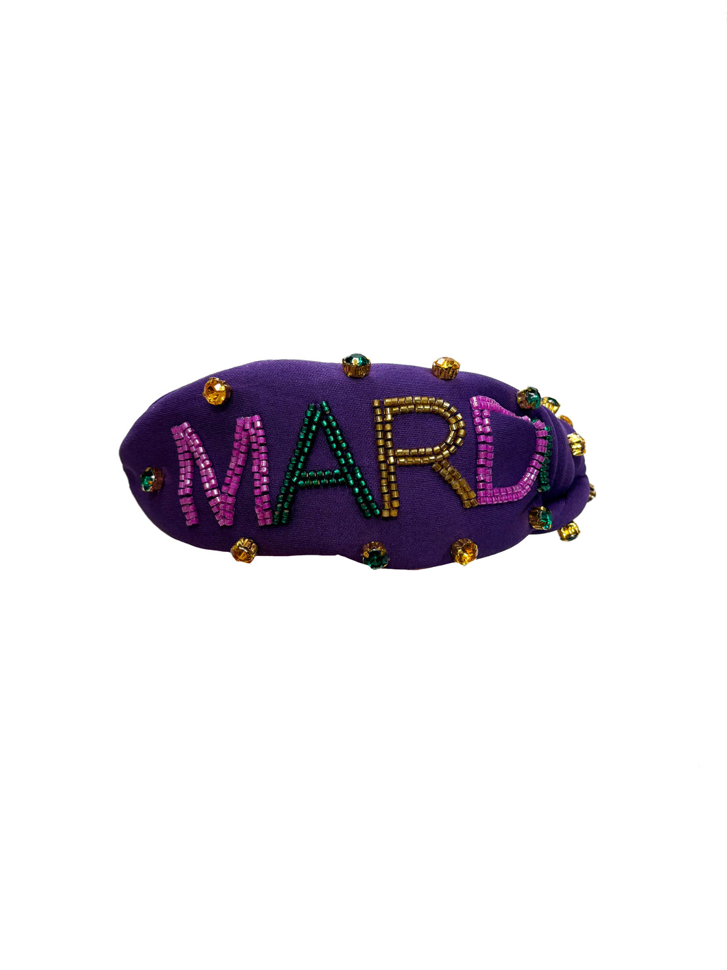 Mardi Gras Beaded Headband - Purple