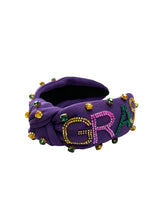 Mardi Gras Beaded Headband - Purple