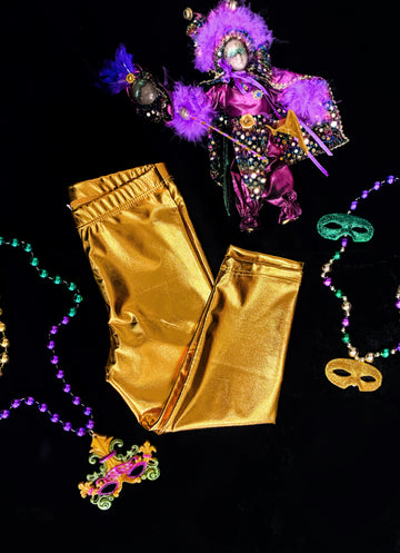 Metallic Leggings Youth - Gold