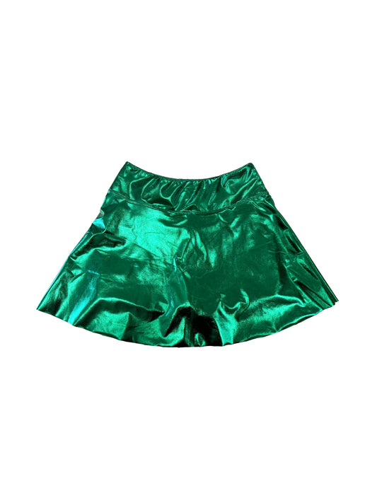 Jupe-culotte métallique enfant - Vert