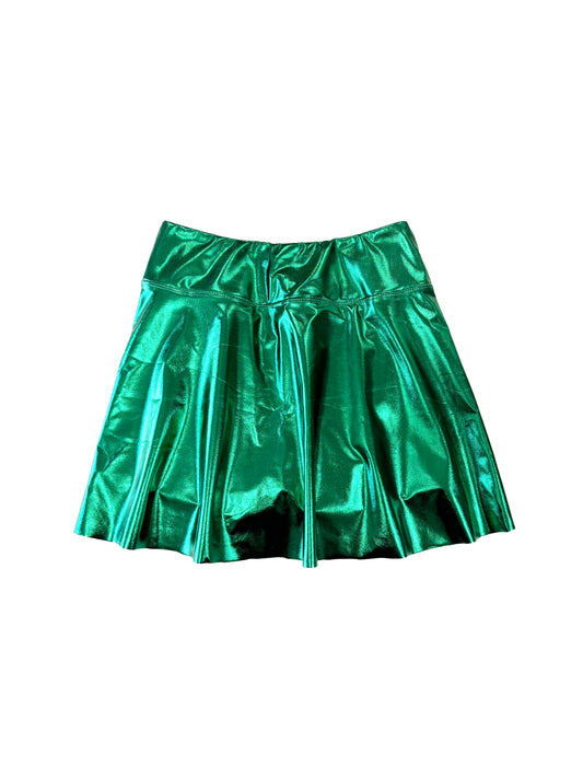 Jupe-culotte métallique enfant - Vert